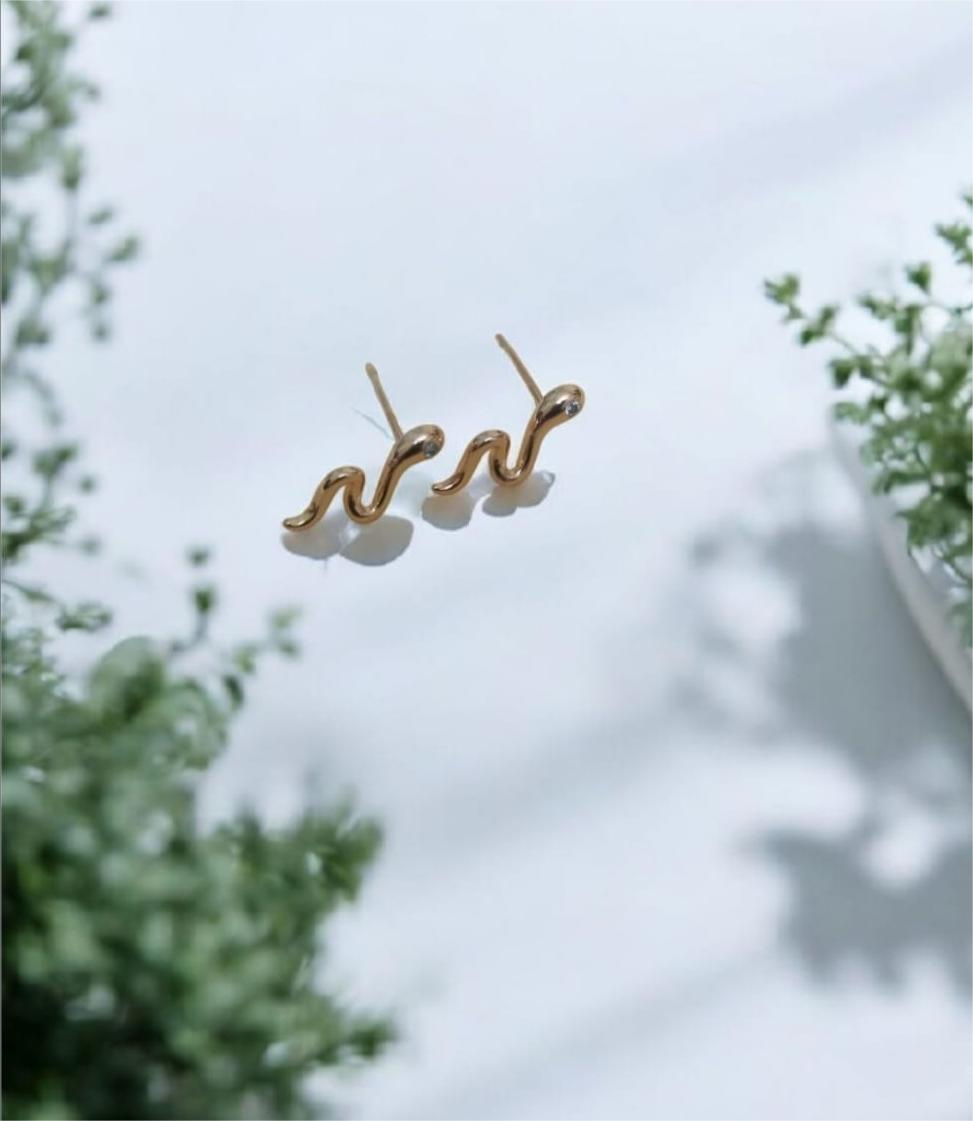 Snake-Shape Earring Stud Anti Tarnish