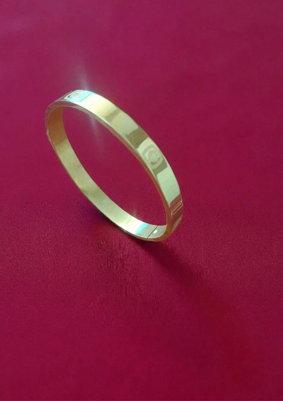 Cartier Golden Kada|Crystal Studded Bracelet Stainless Steel