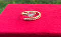 Pear Shape Party Wear Elegant Anti Tarnish Ring with sparkling Crystal