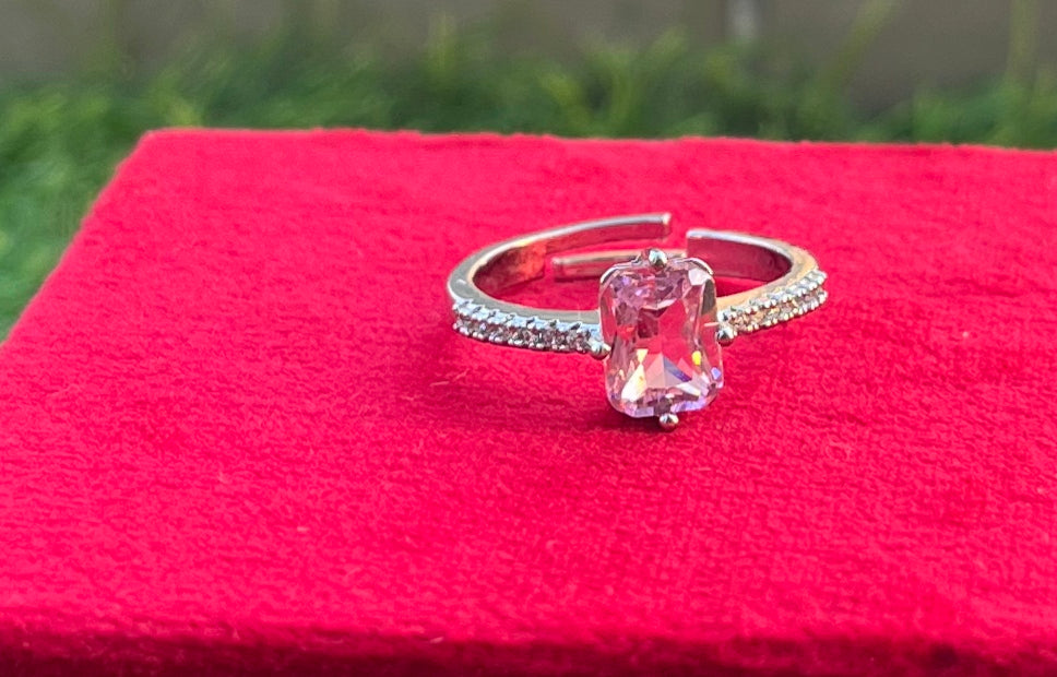 Cussion Cut Pink Sapphire Ring