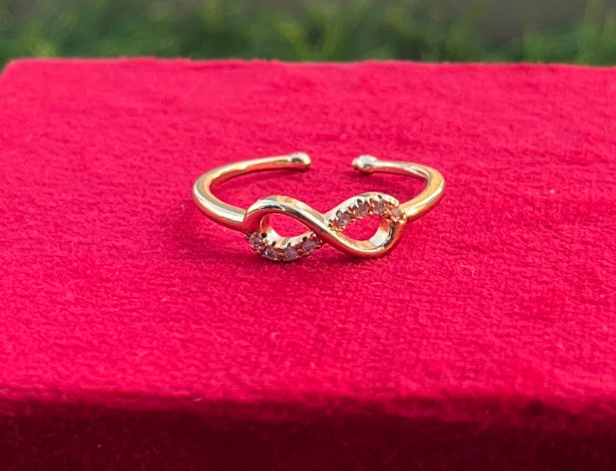 Classic Infinity Anti Tarnish Ring, Adjustable