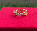Heart Design White and Golden Anti Tarnish Ring, Daily| Party Wear Ring, Adjustable