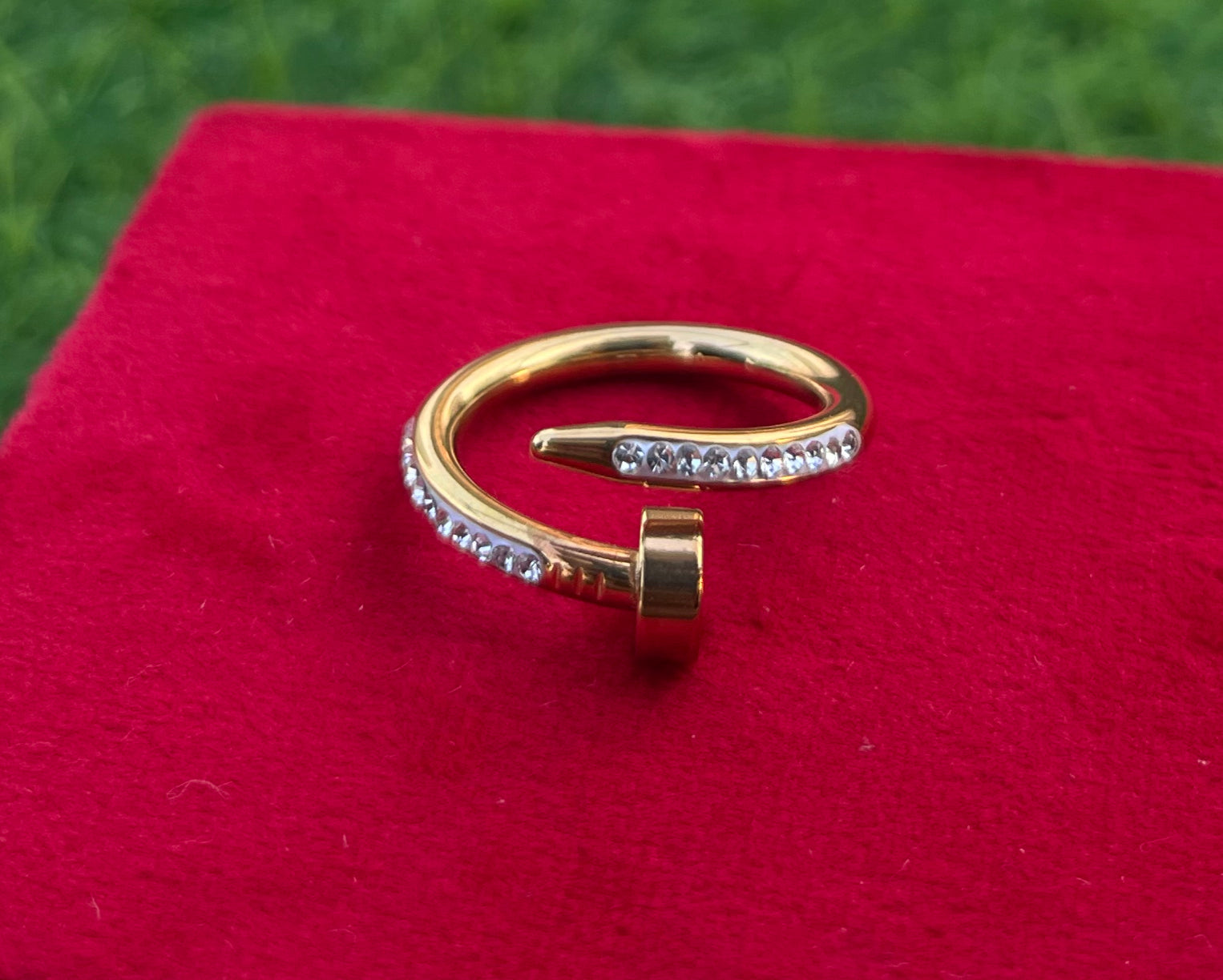 Stylish Golden Nail Ring