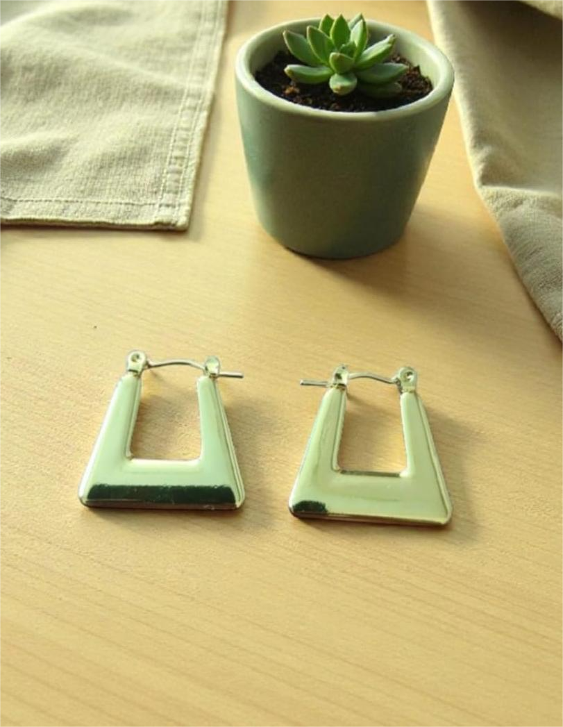 T-Luxe Stainless Steel Anti Tarnish Solid Hoop Earrings