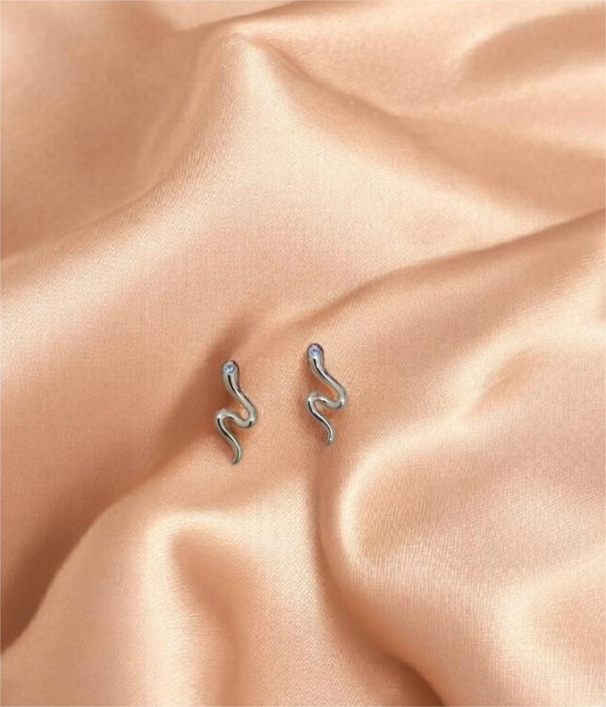 Snake-Shape Earring Stud Anti Tarnish